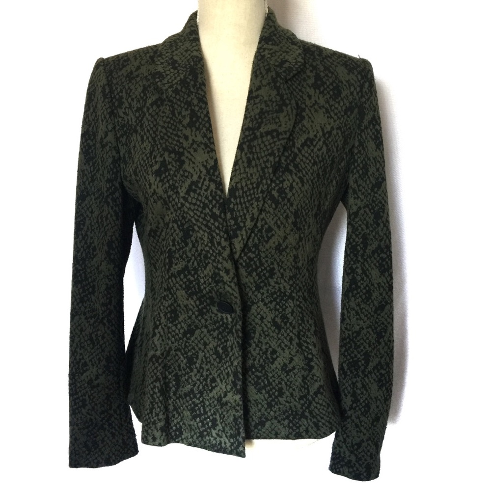 Calvin Klein Women’s Green Black Blazer Jacket